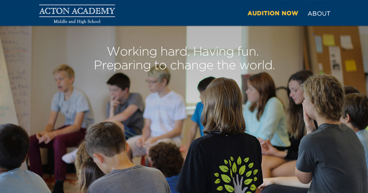 Acton Academy Middle and High School Auditions